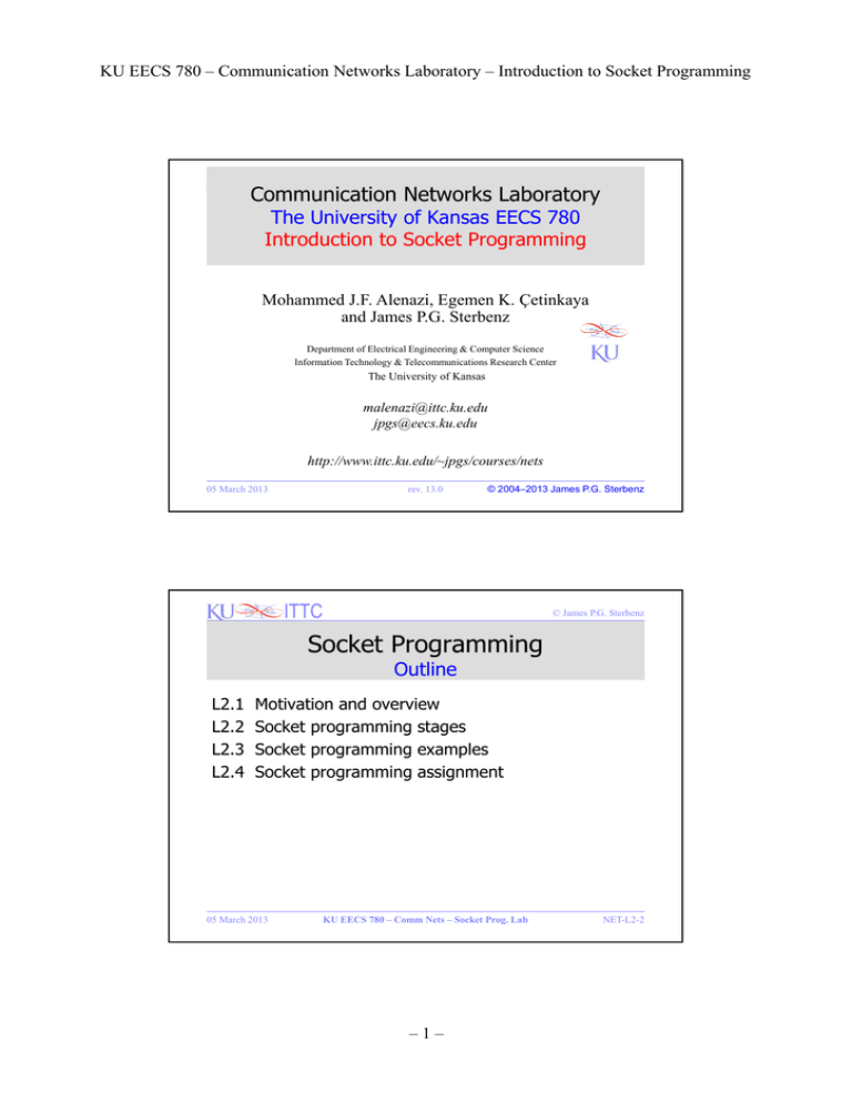 Lab: Introduction To Socket Programming