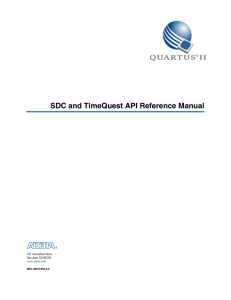 SDC and TimeQuest API Reference Manual