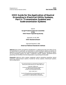 IEEE Std C62.92.5-1992, IEEE Guide for the Application of Neutral