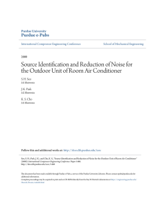 Source Identification and Reduction of Noise for the - Purdue e-Pubs