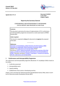 Conformance and interoperability programme