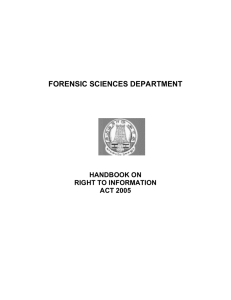 forensic sciences department
