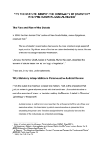 statutory interpretation and judicial review