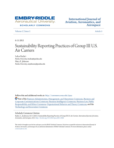 Sustainability Reporting Practices of Group III U.S. Air Carriers