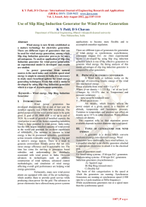 Use of Slip Ring Induction Generator for Wind Power Generation