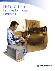 HP Fan-Coil Units High-Performance, Horizontal - Enviro-Tec