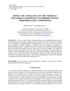 effect of annealing on the thermal expansion coefficient of