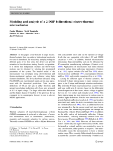 Modeling and analysis of a 2-DOF bidirectional electro
