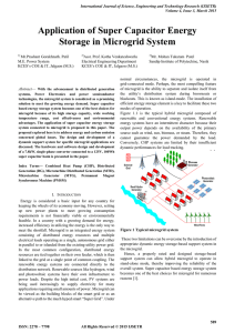 Application of Super Capacitor Energy Storage in Microgrid System