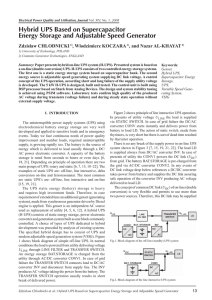 Hybrid UPS Based on Supercapacitor Energy Storage and