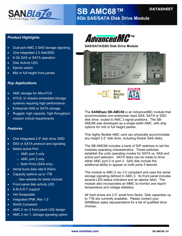 Data Sheet - SANBlaze Technology