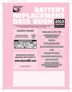 Battery Replacement Data Book 1994-2013