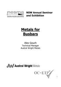 Metals for Busbars