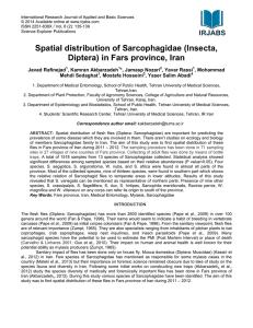 Spatial distribution of Sarcophagidae (Insecta, Diptera) in Fars