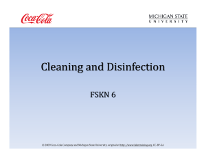 Cleaning and Disinfection - Food Safety Knowledge Network | Training