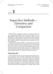 Inspection Methods— Overview and Comparison