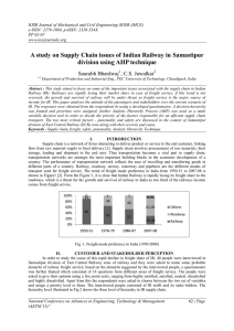 A study on Supply Chain issues of Indian Railway in Samastipur