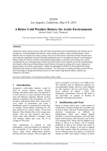 A Better Cold Weather Battery for Arctic Environments