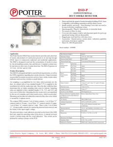 conventionAl DUct SMoKe DetectoR