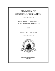 2015 Summary of General Legislation