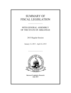 2015 Summary of Fiscal Legislation