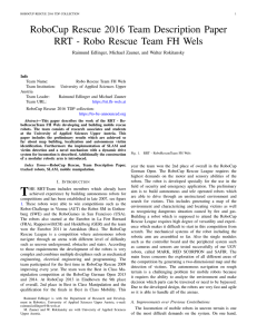 RoboCup Rescue 2016 Team Description Paper RRT