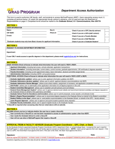 MGP Access Authorization form - UW Graduate School