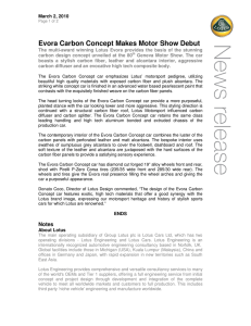 Evora Carbon Concept Makes Motor Show Debut