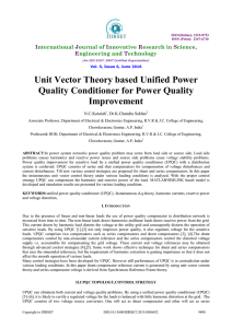 Unit Vector Theory based Unified Power Quality