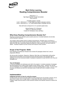 Reading Comprehension Booster
