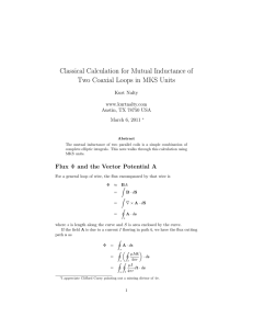 Classical Calculation for Mutual Inductance of Two Coaxial Loops in