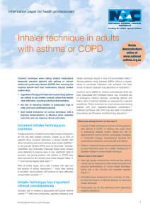 Inhaler technique for people with asthma or COPD