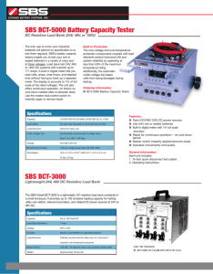 SBS BCT-5000 Battery Capacity Tester