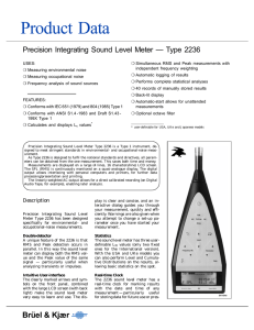 Precision Integrating Sound Level Meter — Type 2236