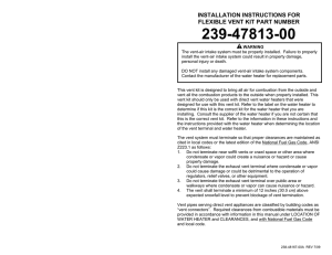 INSTALLATION INSTRUCTIONS FOR FLEXIBLE VENT KIT PART