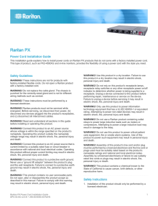 Raritan PX Power Cord Installation Guide