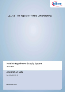 TLE7368 – Pre-regulator Filter Dimensioning