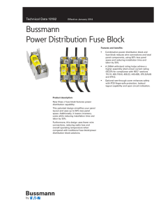 Class J Power Distribution Fuse Block Data Sheet # 10192