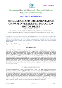 Simulation and Implementation of PWM Inverter Fed Induction Motor