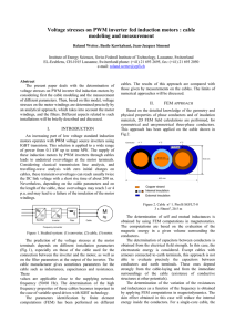 M Voltage stresses on PWM inverter fed induction motors : cable