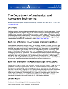 The Department of Mechanical and Aerospace Engineering