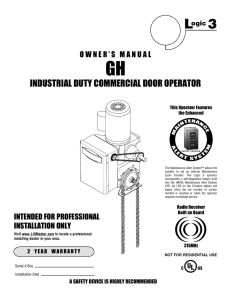 industrial duty commercial door operator