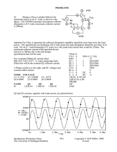 Introductory Electronics Notes 90-1 Copyright © M H Miller: 2000