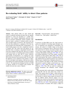 Re-evaluating birds` ability to detect Glass patterns | SpringerLink
