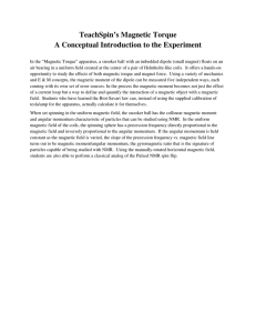 TeachSpin`s Magnetic Torque A Conceptual Introduction to the