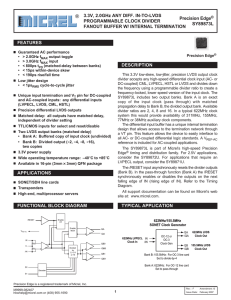 3.3V, 2.0GHz Any Diff. In-to-LVDS Programmable Clock Divider