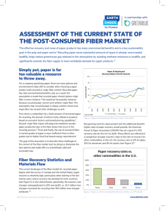 assessment of the current state of the post-consumer fiber