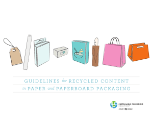 Guidelines for Recycled Content in Paper and Paperboard Packaging