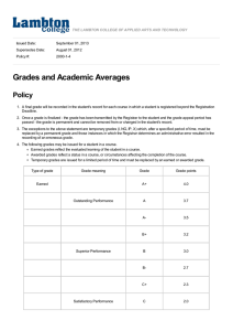 Grades and Academic Averages