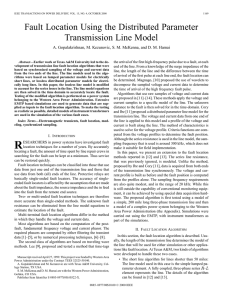 Fault location using the distributed parameter